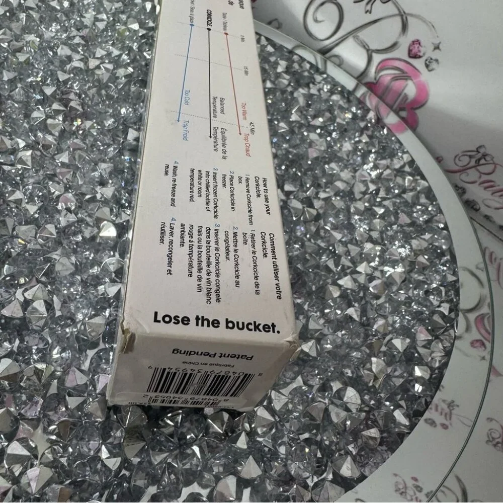 Corkcicle wine chiller stick clear icicle new in box drink cooler ice 🧊 cold